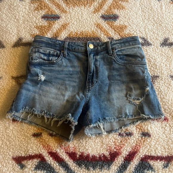 Kut From the Kloth Jane High Rise Denim Shorts Size 8 Medium Wash - Picture 3 of 9